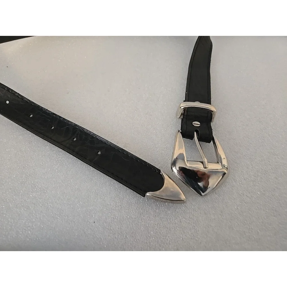 3 Vintage Leather Belts‎ Brown Size 34 Small